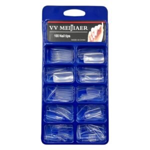 Pack 100 tips uñas postizas transparentes