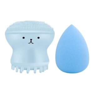 Kit esponja y cepillo exfoliante facial