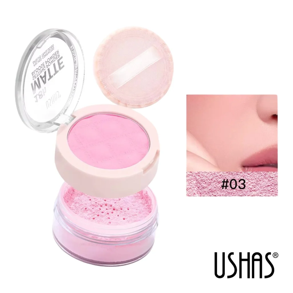 Dúo Polvo Compacto y Traslúcido USHAS – Tono 03