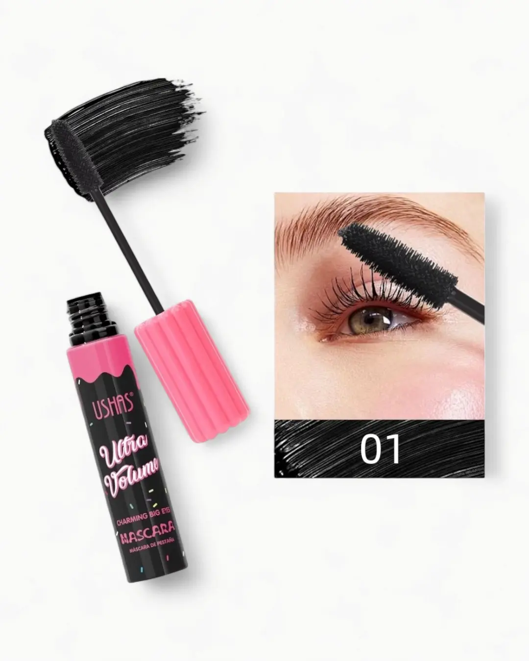 Mascara de pestañas ULTRA Volume USHAS - 01