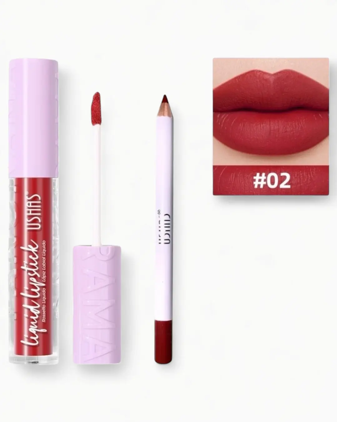 Labial liquido y delineador labial USHAS - 02