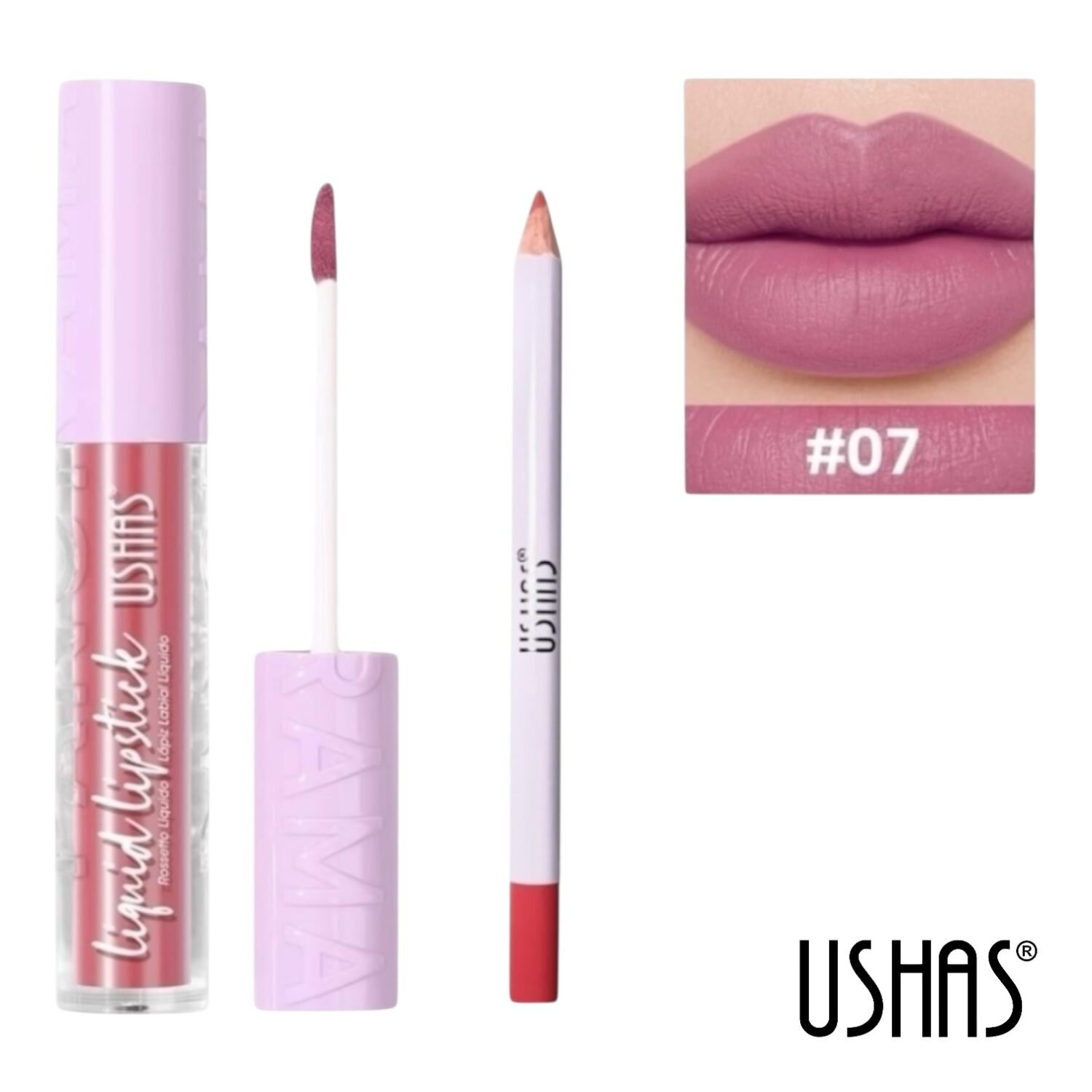 Labial liquido y delineador labial USHAS - 07