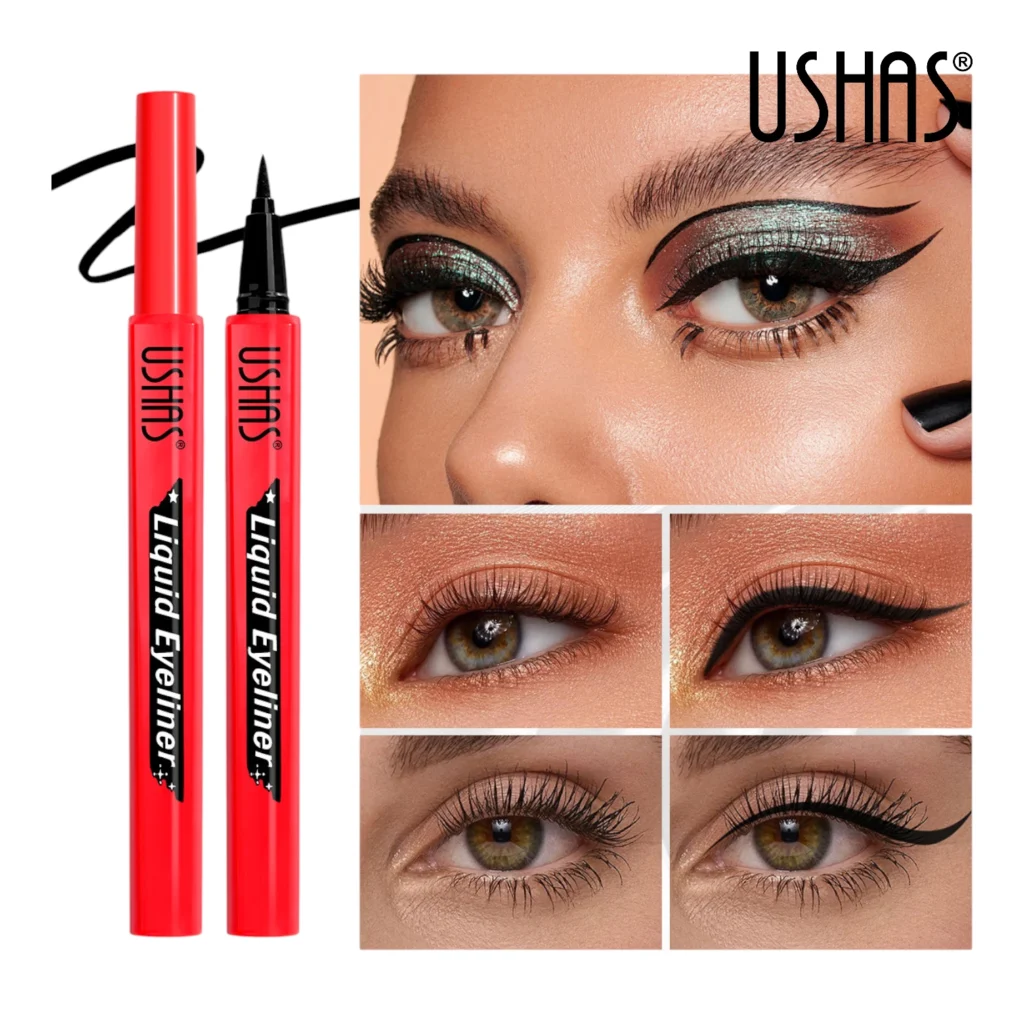 Delineador Líquido Ushas Negro Intenso – Waterproof 24h