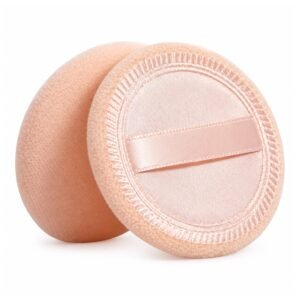 Set x2 esponjas puff con lazo para maquillaje