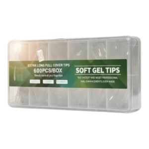 Uñas softgel tips transparentes 600 unidades