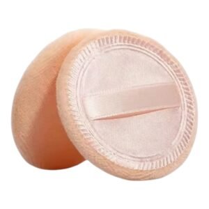 Set x2 esponjas puff con lazo para maquillaje