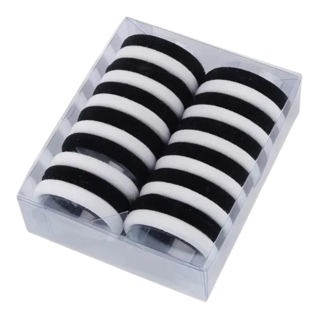 pack-24-colitas-de-pelo-cabello-elasticas-negro-y-blanco