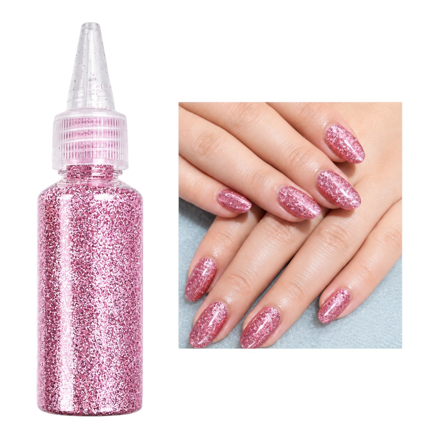 Glitter ultrafino diseño y decoración de uñas con dosificador