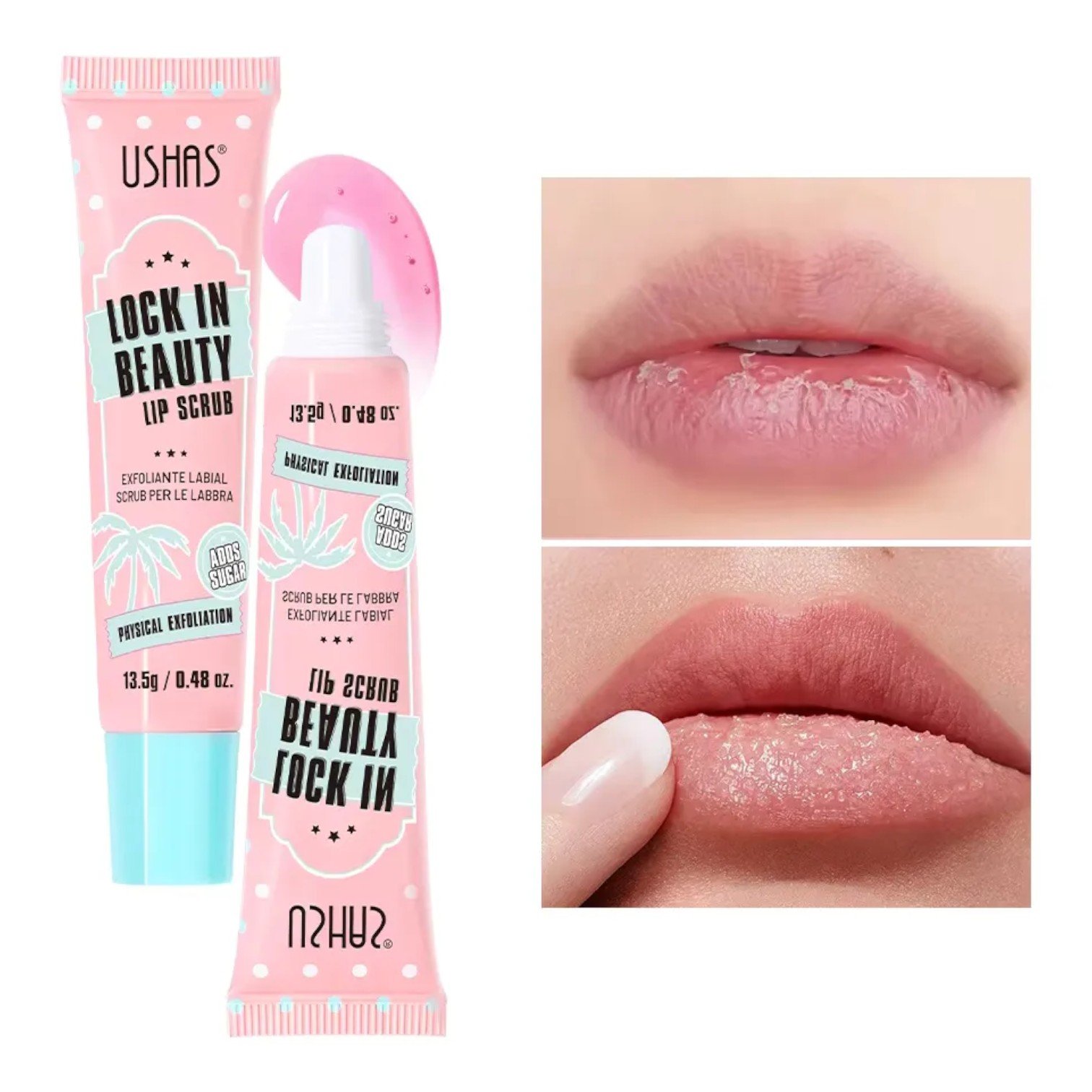 Exfoliante labial reparador y nutritivo Ushas hidratante